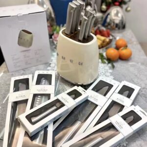 Factory direct sales of SM~EG [SMIG] Cream-colored kitchen knife set,