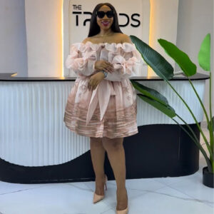 Amazon European and American Cross-Border 2026 Spring New Lotus Leaf Sleeve Lace-Up Waist Printed Dress Gentle Holiday Style