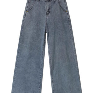 New European and American style high-waisted slim-fit wide-leg sand-wa