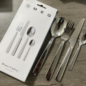 In stock (SmG) Stainless steel premium dinner spoon, dessert spoon, cutlery set for Western cuisine (steak), 4-piece set, not limited to Western cutlery.