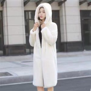 Winter Faux Fur Coat Mid-length Thick