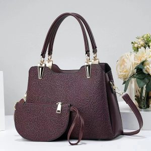 Large capacity elegant handbag, 2023 new two-piece set, fashionable printed