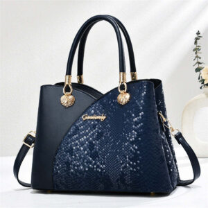 Handheld Pattern Shoulder Bag - Large Capacity Zip Closure Stone Pattern Lining Material Polyester Mainly Femm Sac